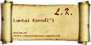 Lantai Kornél névjegykártya